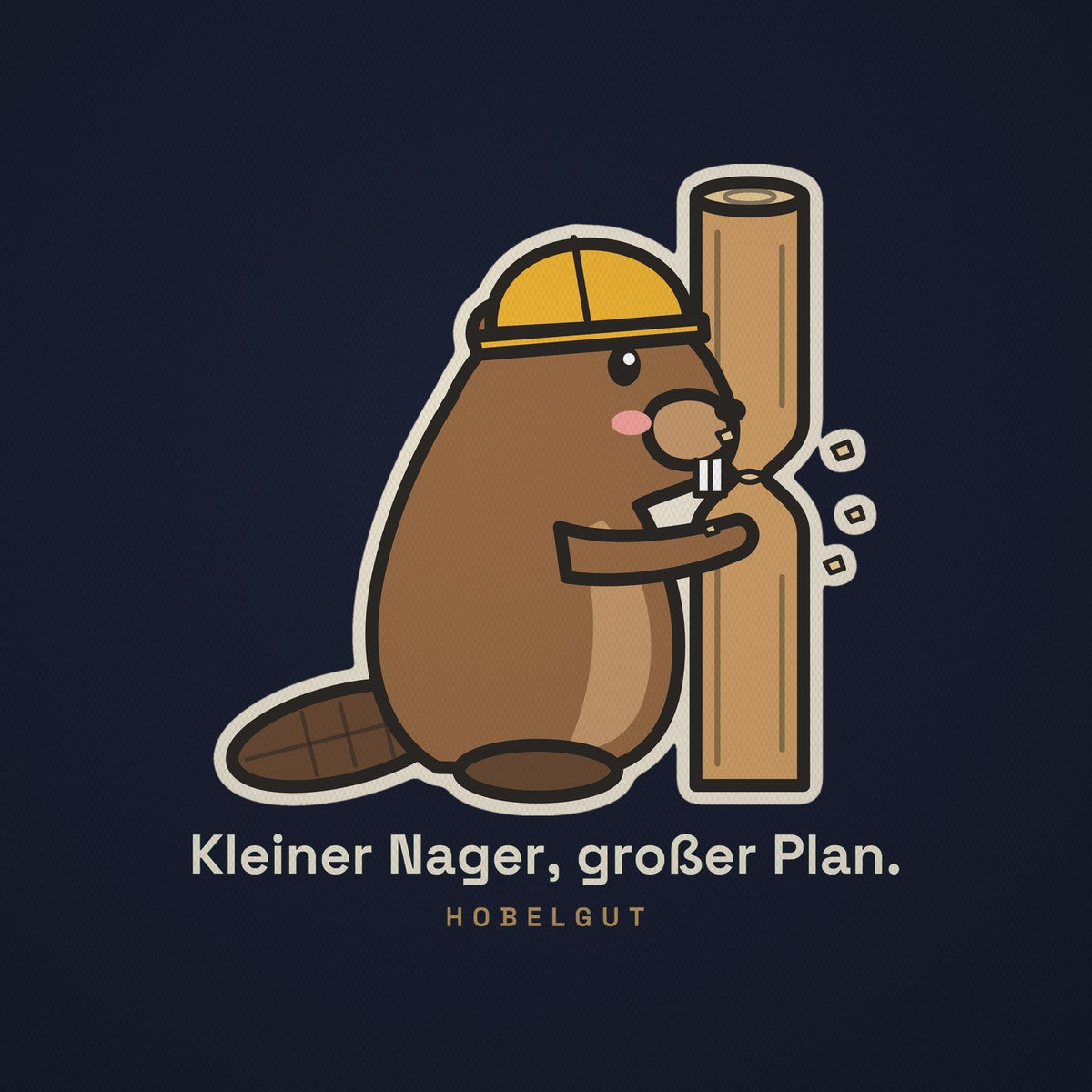 Biber „Kleiner Nager, großer Plan.“ – Babybody aus Bio-Baumwolle
