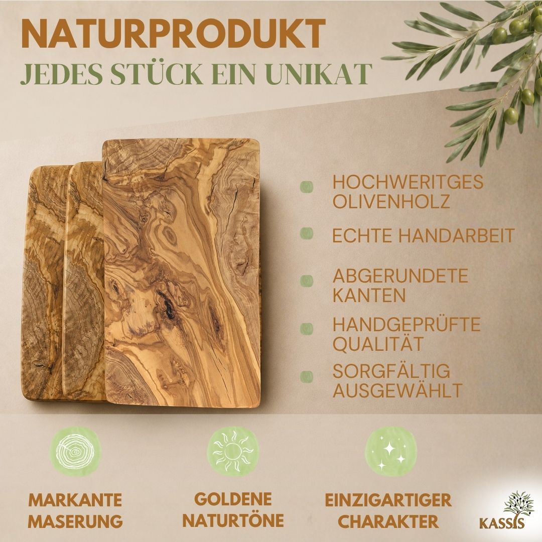 Frühstücksbrett aus Olivenholz