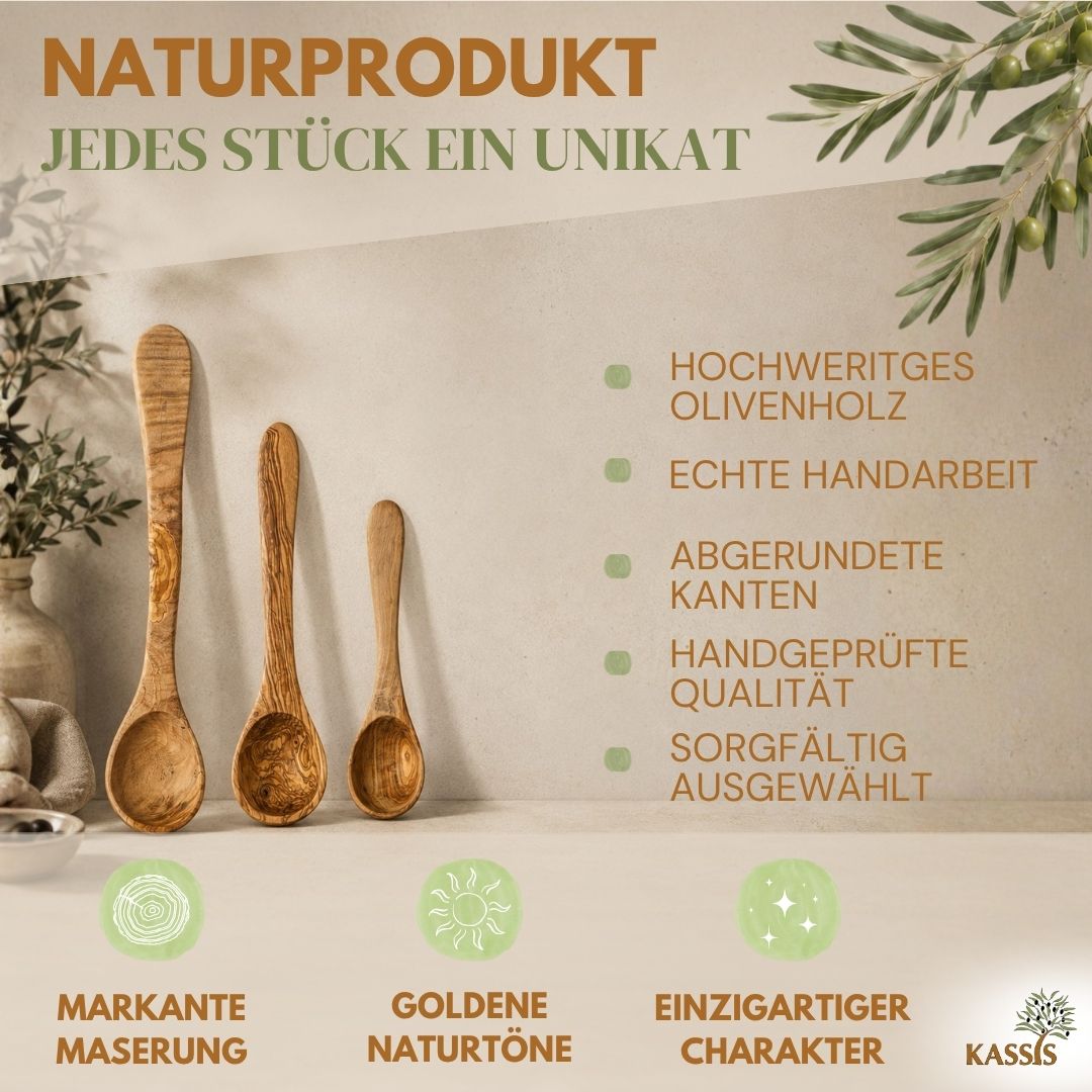Schöpfkelle aus Olivenholz | Suppenkelle & Servierkelle-3