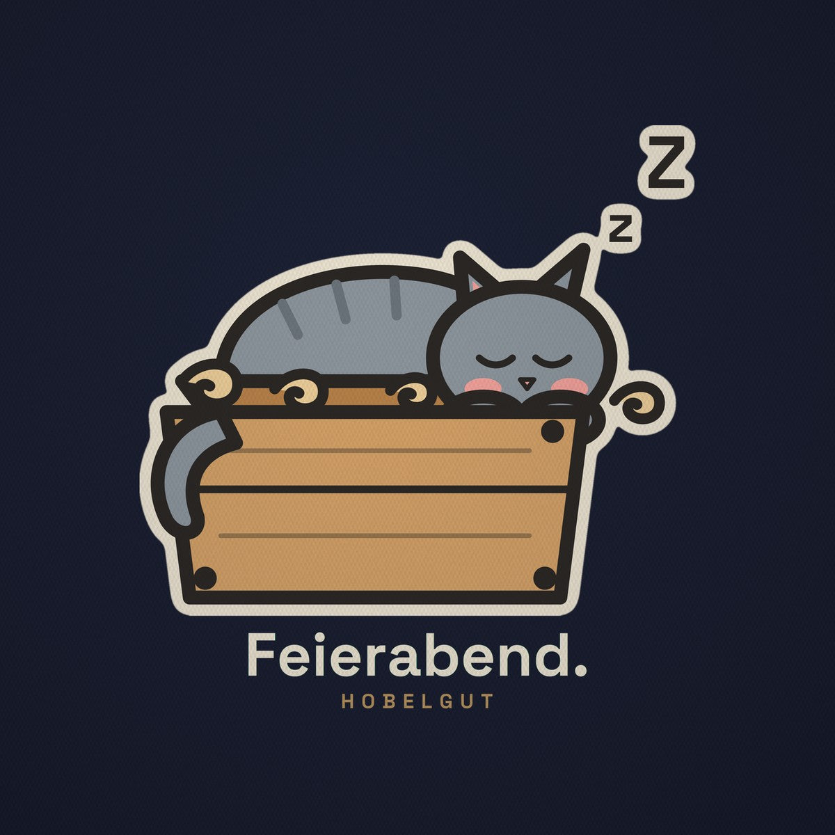 Katze „Feierabend.“ – Babybody aus Bio-Baumwolle