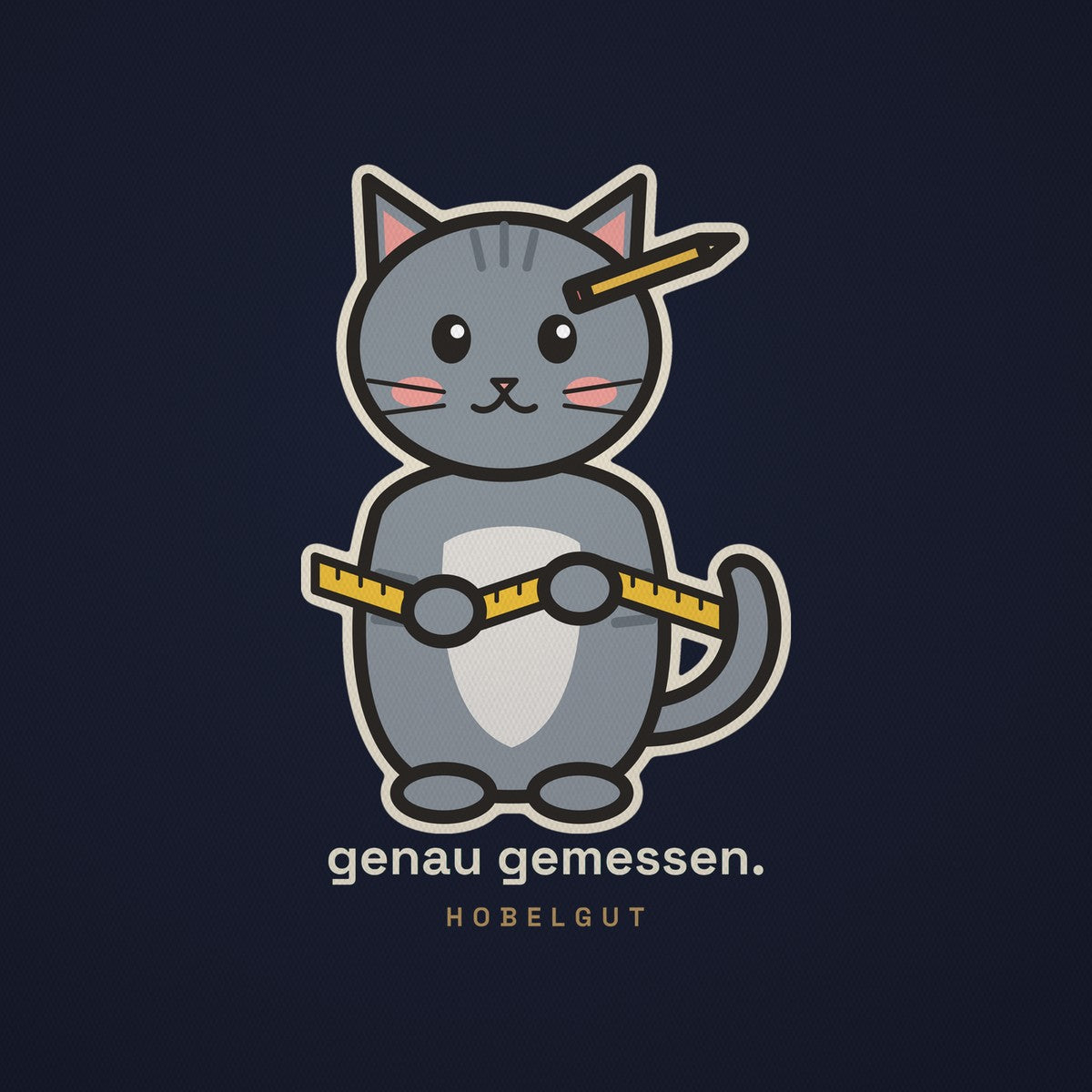 Katze „genau gemessen.“ – Babybody aus Bio-Baumwolle