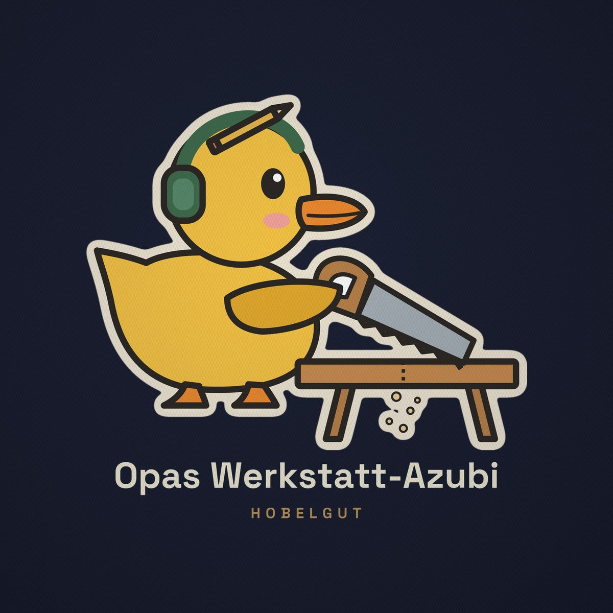 Werkstattente „Opas Werkstatt-Azubi“ – Babybody aus Bio-Baumwolle